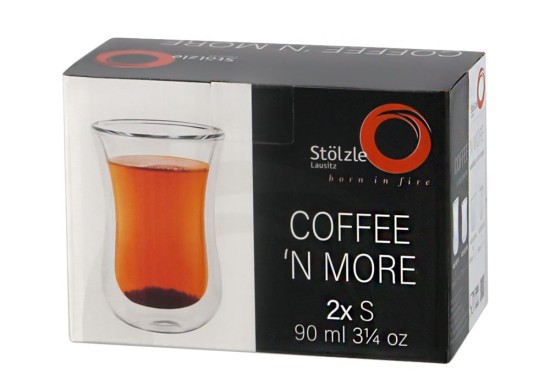 Stölzle Lausitz Kaffeegläser und Teegläser Coffee 'N More S 90ml Glas 2er Set 