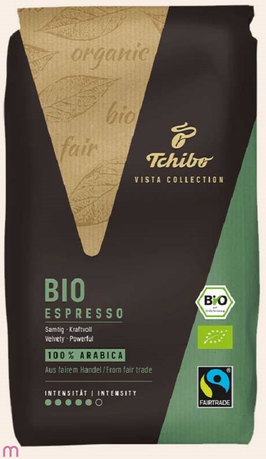 Tchibo BIO Fairtrade Vista Espresso 1000g  Ganze Bohne