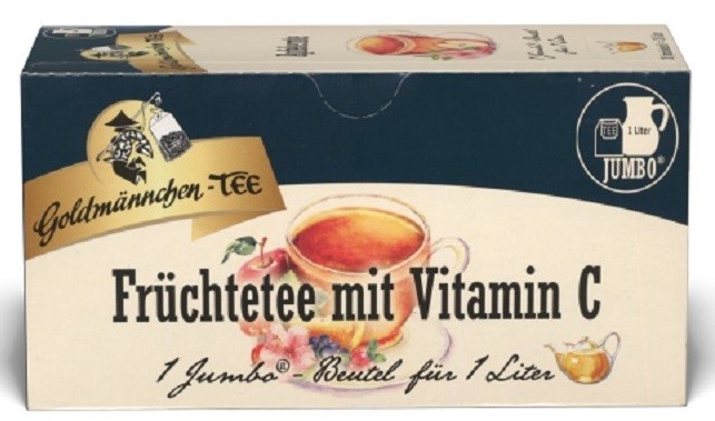 Goldmännchen Tee Jumbo Früchtetee mit Vitamin C 20 x 7g Kannenportionen