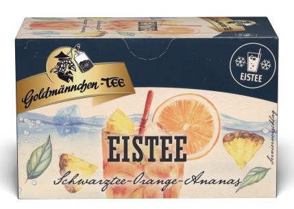 Goldmännchen Tee Eistee Schwarztee-Orange-Ananas 20 x 1,8g Tassenportionen