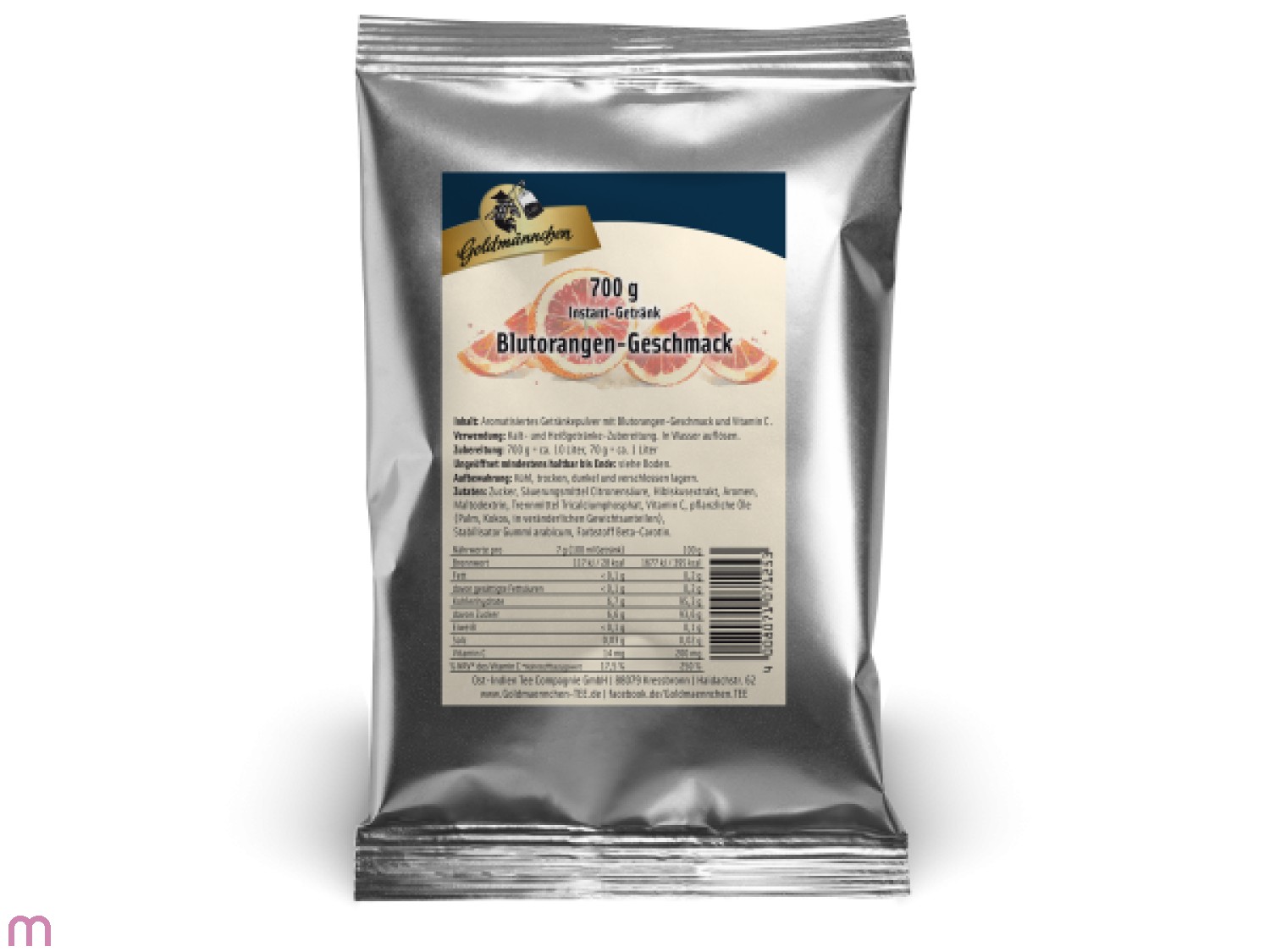 Goldmännchen Getränkepulver Blutorange-Geschmack 1 Tüte Getränkepulver