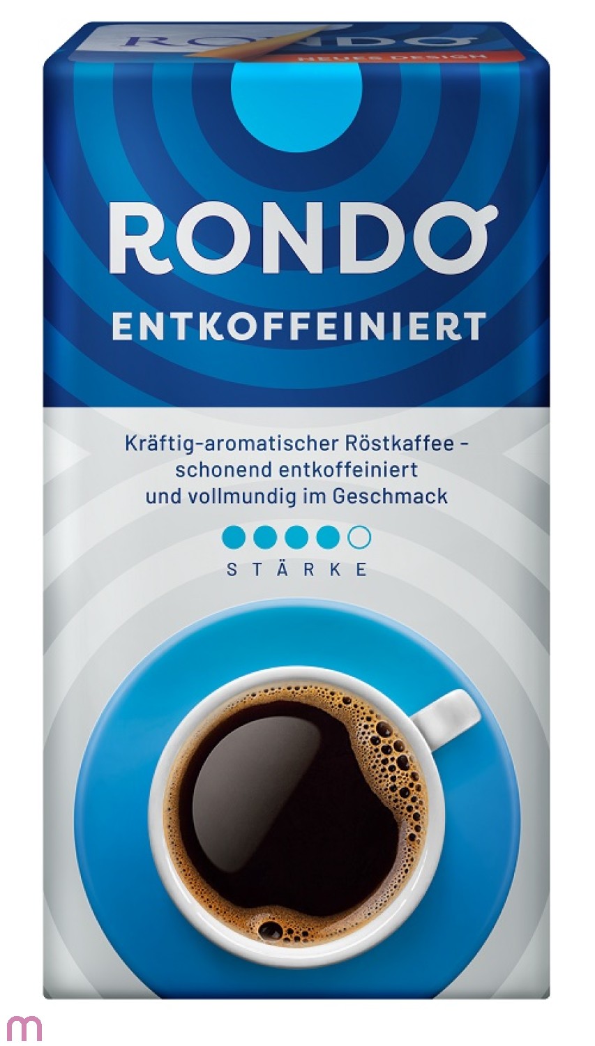 Röstfein Rondo encoffeiniert Filterkaffee Gemahlen vakuumverpackt 500g