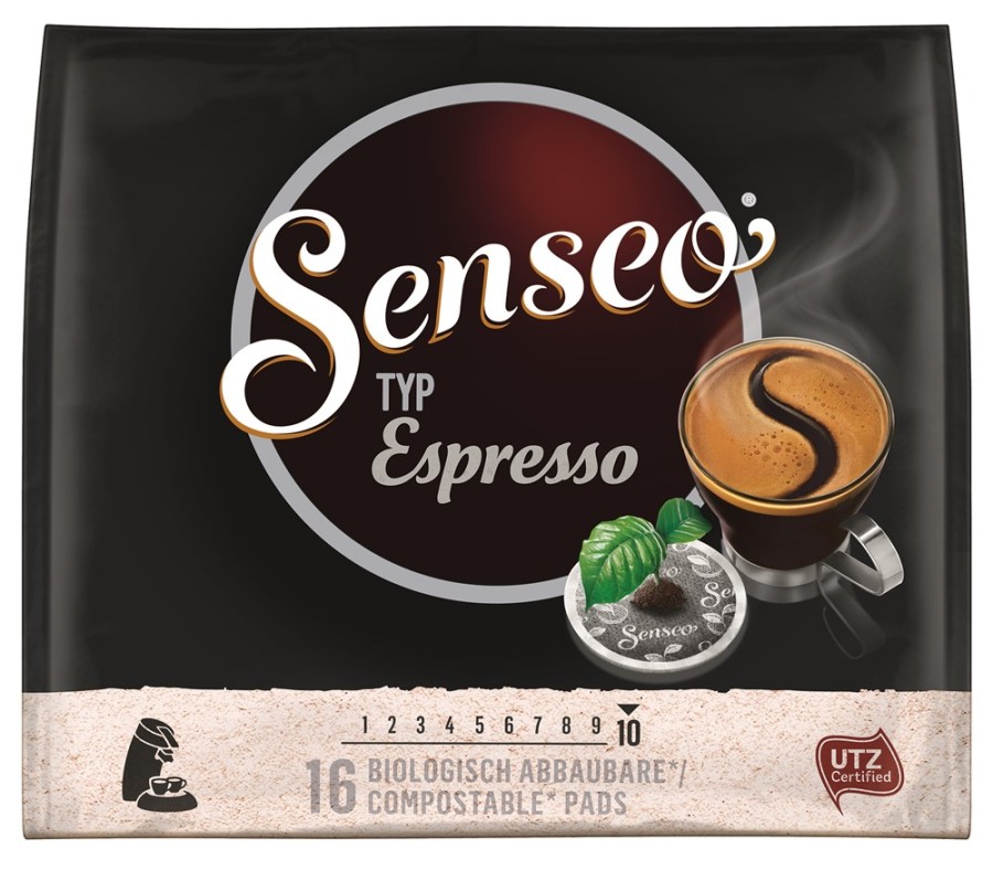 Senseo Typ Espresso Röstkaffee 16 Pads  UTZ zertifiziert