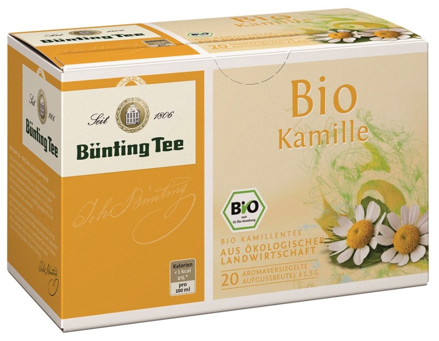Bünting Tee Kamille Kräutertee 20 x 1,5g Teebeutel, Bio
