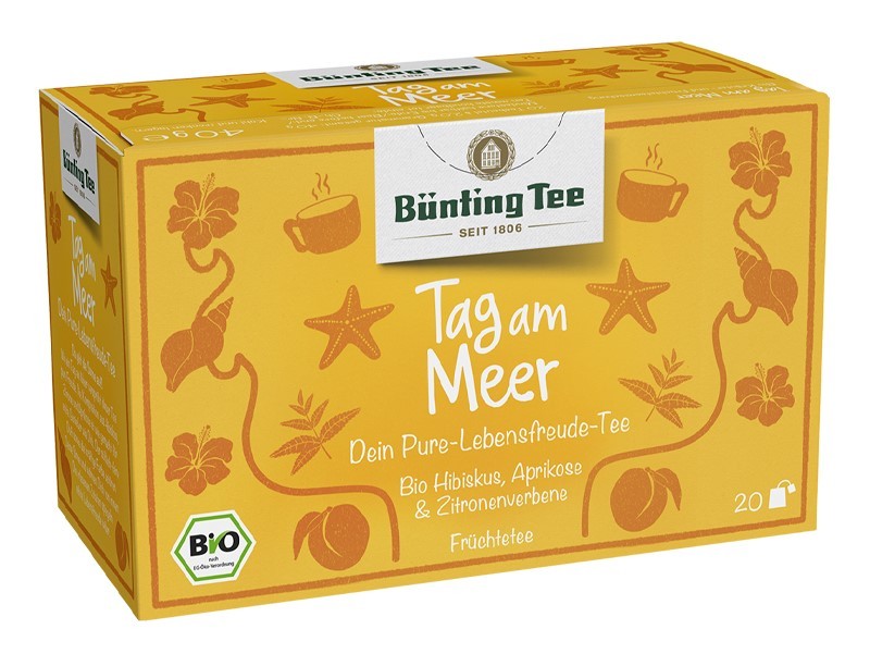 Bünting Tee Tag am Meer Früchtetee 20 x 2,5g Teebeutel, Bio