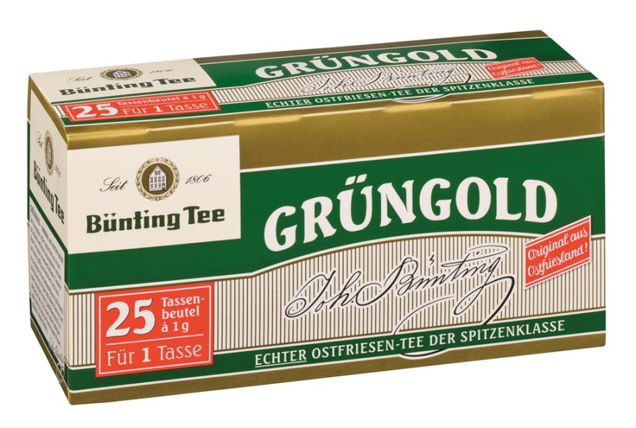 Bünting Tee Grüngold Ostfriesen-Tee  25 x 1g Teebeutel