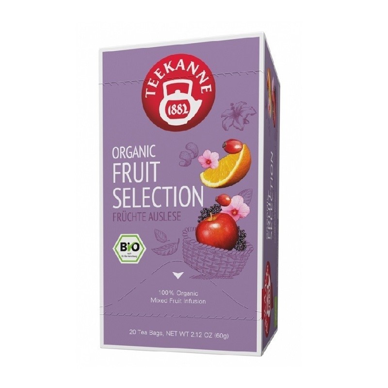 Teekanne Organic Fruit Selection Früchtetee 20 x 3g Teebeutel, Bio
