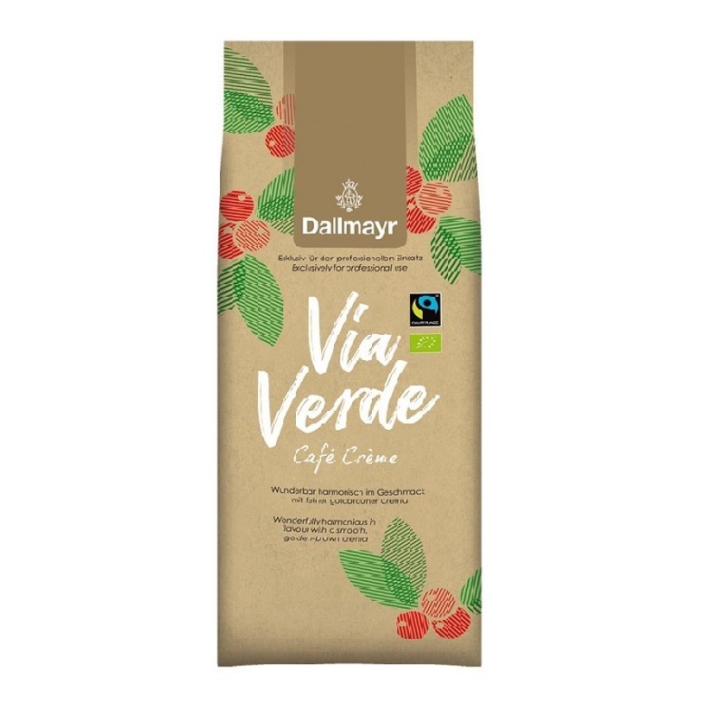 Dallmayr Via Verde Café Crème 6 x 1kg  Ganze Bohne, Bio Fairtrade