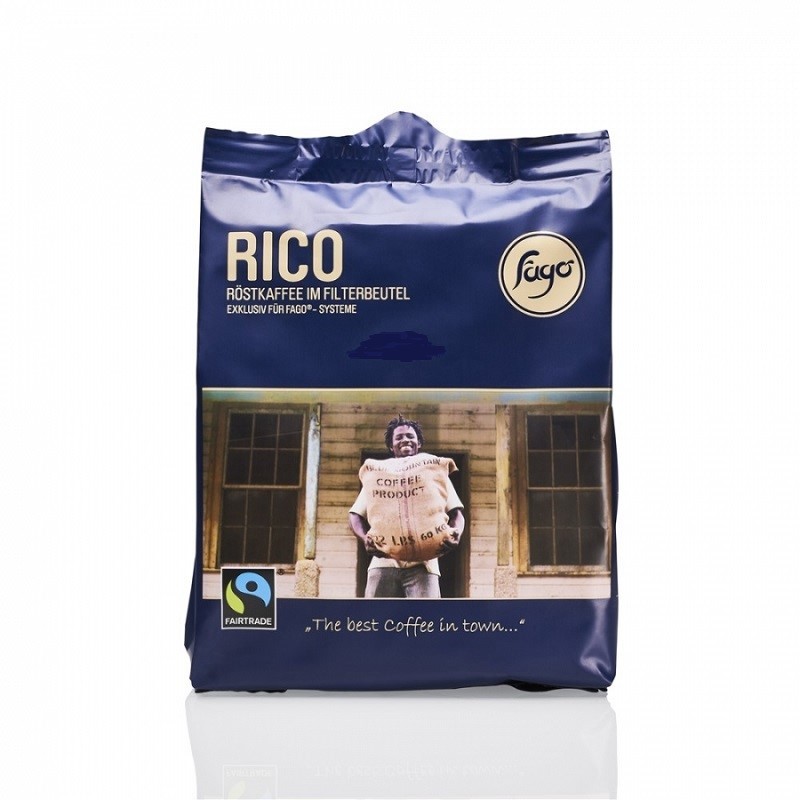 Fago Rico halbe Kanne Röstkaffee 72  x 35g Filterbeutel, Fairtrade