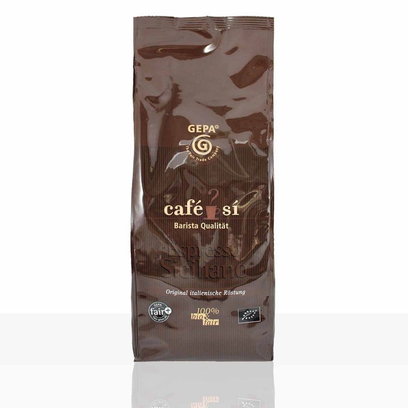 Gepa Cafe Si Espresso Siciliano  1kg Ganze Bohne, Bio Fairtrade