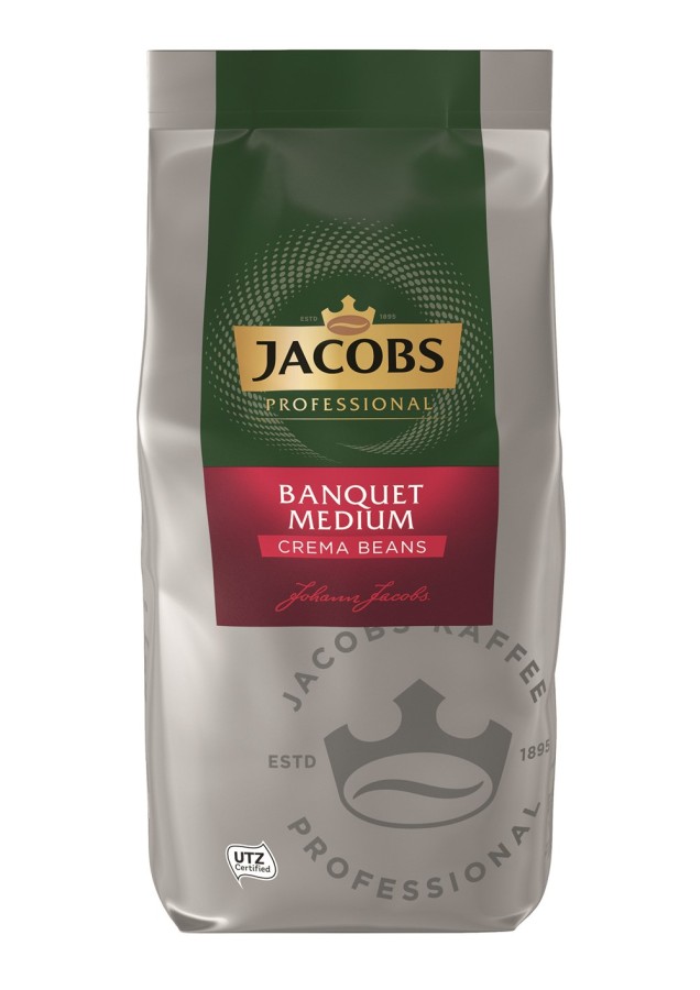 Jacobs Banquet Medium Cafe Crema 1kg Ganze Bohne, UTZ zertifiziert