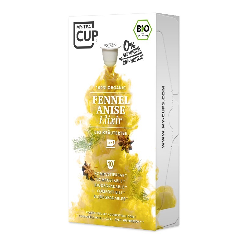My-Cups Master-Box Fennel Anise Elixir Kräutertee 10 x 10 Kapseln, Bio, 0% Alu