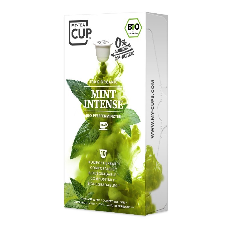 My-Cups Master-Box Mint Intense Kräutertee 10 x 10 Kapseln, Bio, 0% Alu