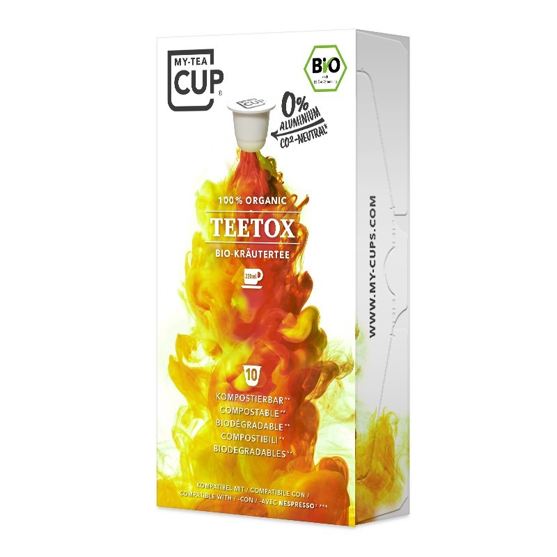 My-Cups Master-Box Teetox Grüner Tee 10 x 10 Kapseln, Bio, 0% Alu