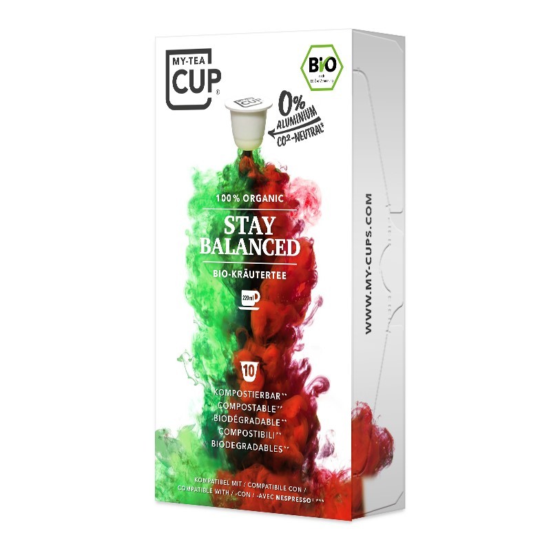 My-Cups Master-Box Stay Balanced Kräutertee 10 x 10 Kapseln, Bio, 0% Alu