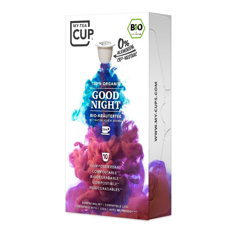 My-Cups Master-Box Good Night Kräutertee 10 x 10 Kapseln, Bio, 0% Alu