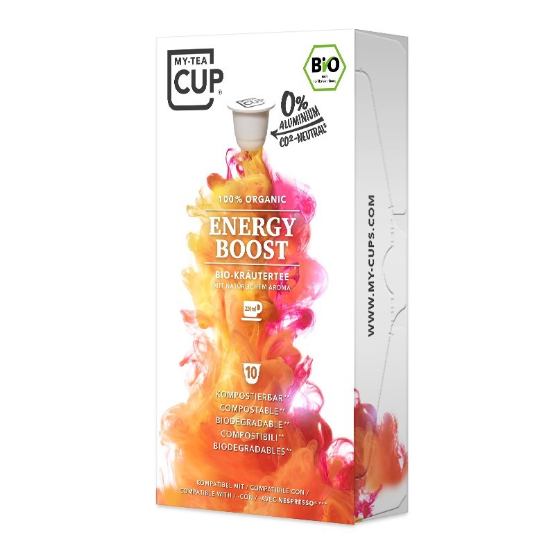 My-Cups Box Energy Boost Schwarzer Tee 10 Kapseln, Bio, 0% Alu