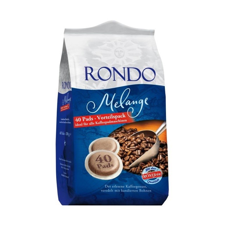 Röstfein Rondo Melange Kaffeepads 40 Pads Tassenportionen feiner Filterkaffee
