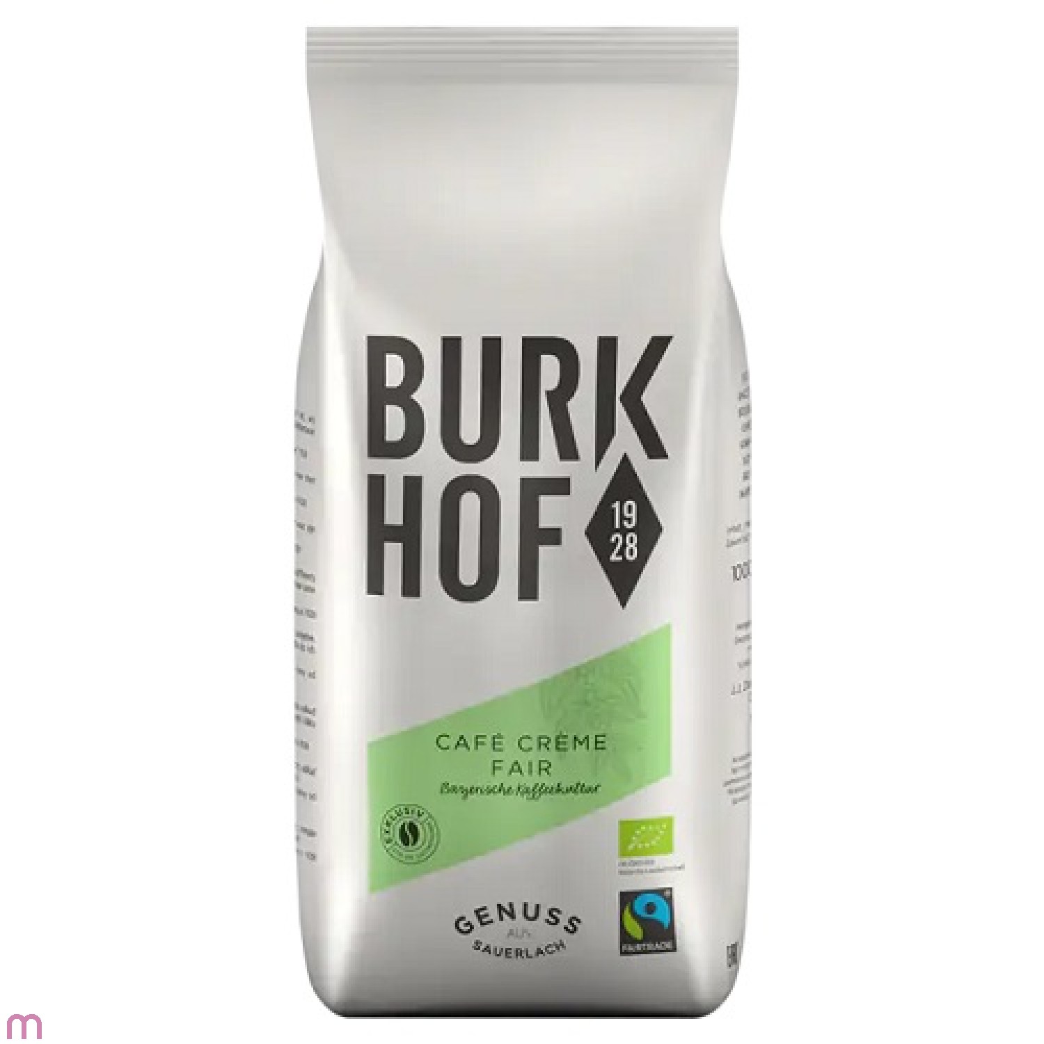 Burkhof Bio/FT Cafe Creme  1000 g ganze Bohne