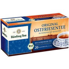 Bünting Tee Original Ostfriesentee 20 x 1,5g Teebeutel, Bio