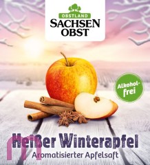 Sachsenobst Heißer Winterapfel aromatisierter Apfelsaft 10 Liter Bag-in-Box, alkoholfrei