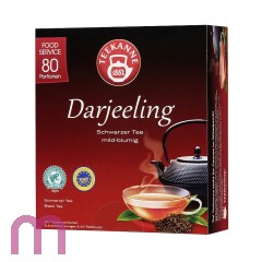 Teekanne Darjeeling Schwarzer Tee 80 x 1,65g Teebeutel, Rainforest Alliance