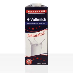 Naarmann H-Milch 3,5% Fett haltbare Milch 12 x 1 Liter Tetrapack, Laktosefrei
