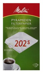 Melitta Pyramiden-Filterpapier 202 S weiß 100 Stück Filtertüten