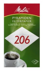 Melitta Pyramiden-Filterpapier PA SF 206 G weiß 200 Stück Filtertüten