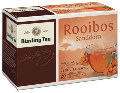 Bünting Tee Rooibos Sanddorn 6 Packungen 20 x 2g Teebeutel