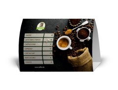 Caffia Tischaufsteller Kaffee mit Preisfeld  10 Stück DIN A7