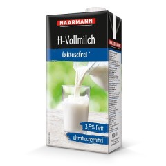 Naarmann H-Milch 3,5% Fett haltbare Milch 12 x 1 Liter Tetrapack, Laktosefrei