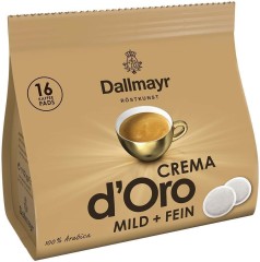 Dallmayr Crema dOro mild+fein Café Crema  5 x 16 Pads