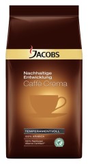 Jacobs Nachhaltige Entwicklung Caffe Crema 8 x 1kg ganze Bohne, Rainforest Alliance