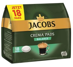 Jacobs Crema Balance Röstkaffee 18 Pads  UTZ zertifiziert