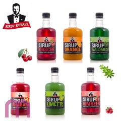 Sirup Royale Probierpaket 6 Geschmacksrichtungen je 0,5 Liter, PET für Erfrischungsgetränke